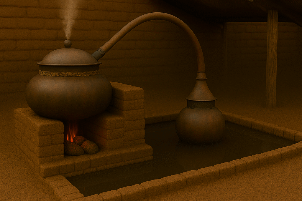 Traditional Mitti Attar distillation process in Kannauj