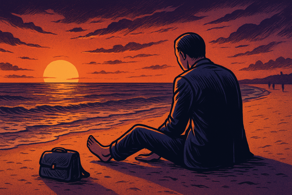 romantic short story beach scene