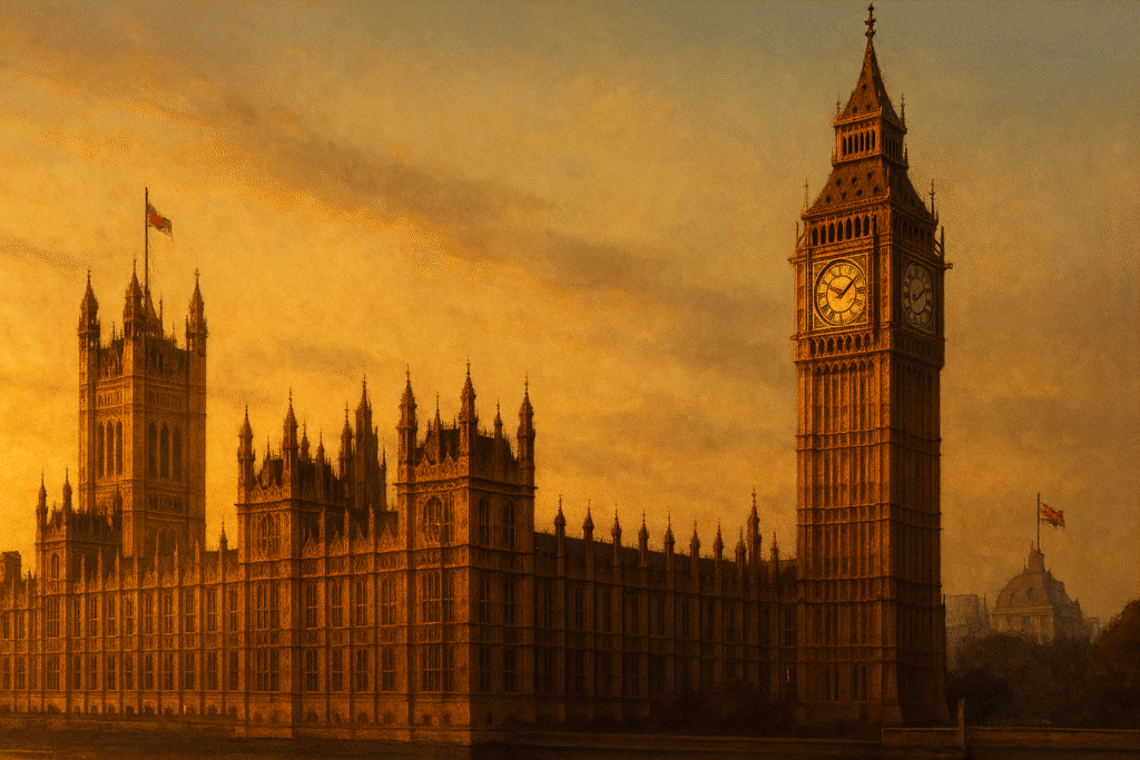 Westminster Parliament building London representing England and UK government structure