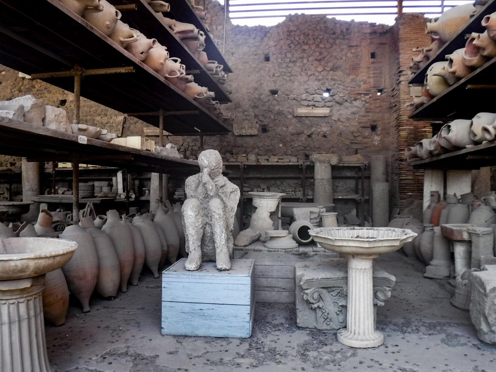 The cast of a slave in pompeii