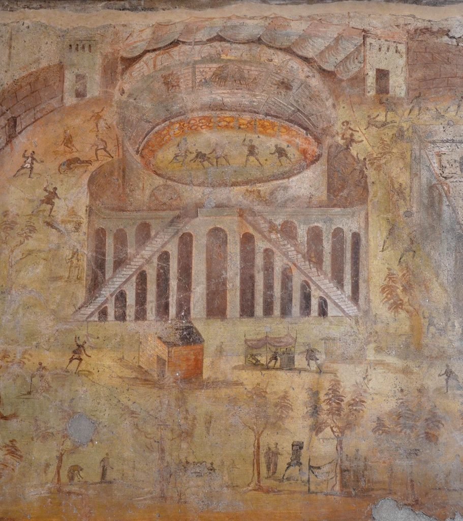 Fourth Style fresco depicting a riot that broke out in Pompeii